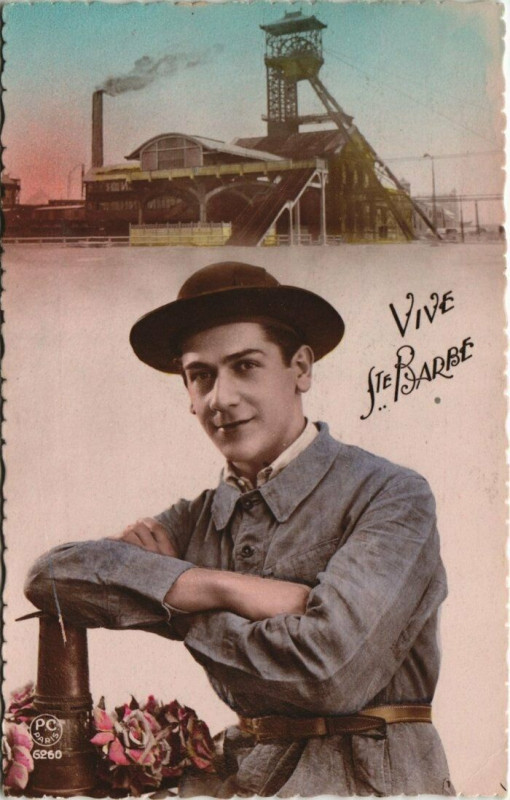 Carte postale ancienne Vive Sainte-Barbe