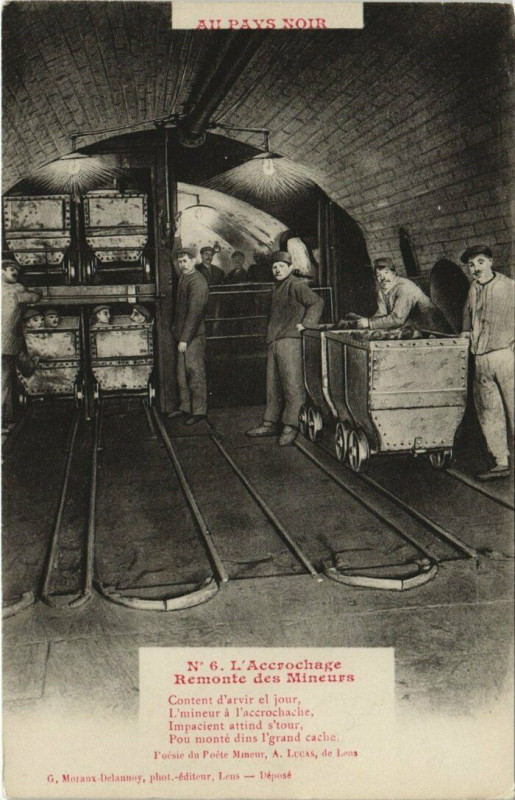 Carte postale ancienne La Accrochage Remonte des Mineurs