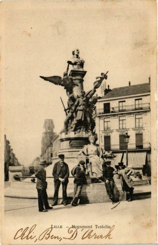 Carte postale ancienne Nord Lille Monument Testelin à Lille