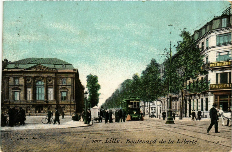 Carte postale ancienne Nord Lille Boulevard de la Liberté à Lille