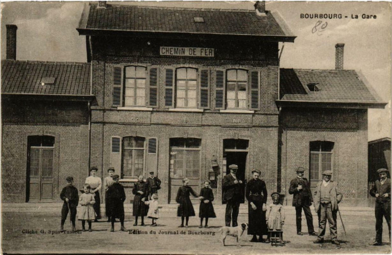 Carte postale ancienne Bourbourg La Gare à Bourbourg