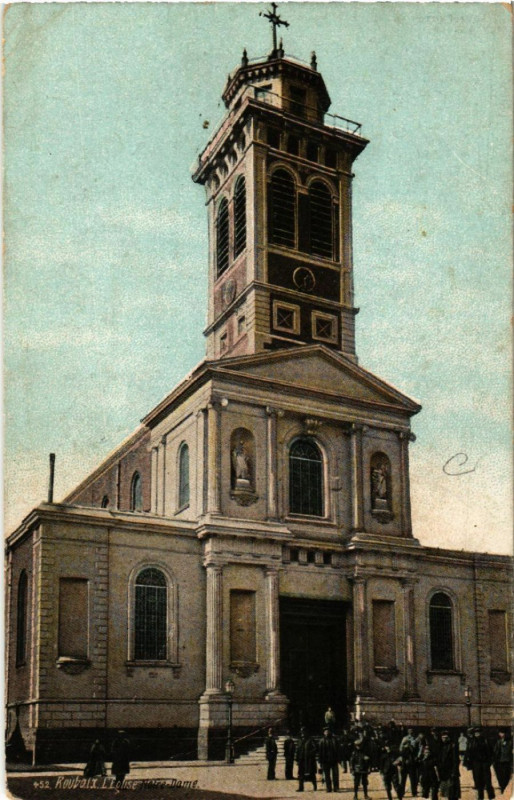 Carte postale ancienne Roubaix - L'Eglise N.-D. à Roubaix