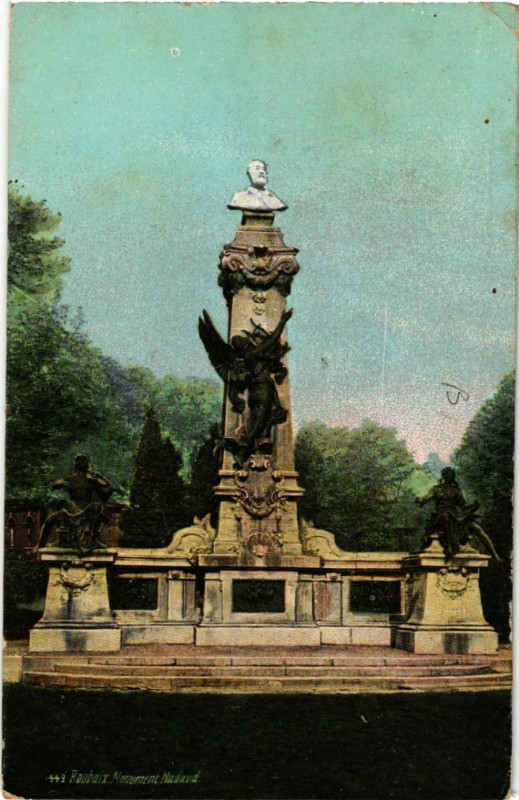 Carte postale ancienne Roubaix - Monument Nadaud à Roubaix