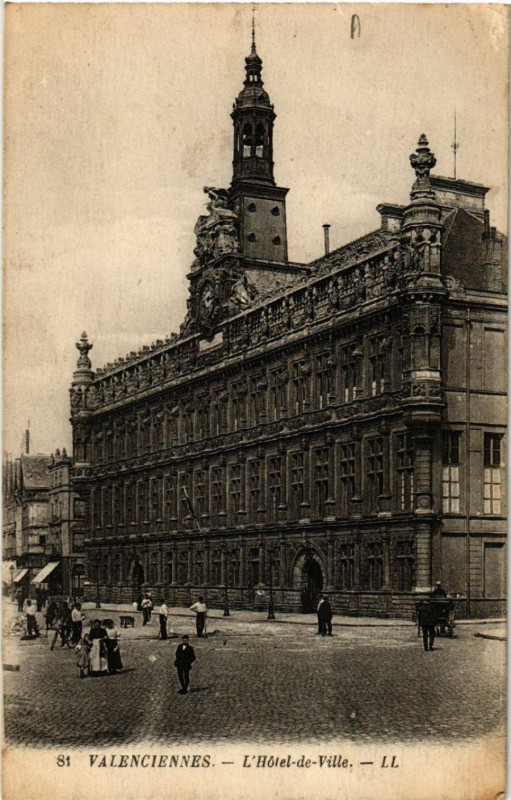 Carte postale ancienne Valenciennes - L'Hotel-de-Ville à Valenciennes