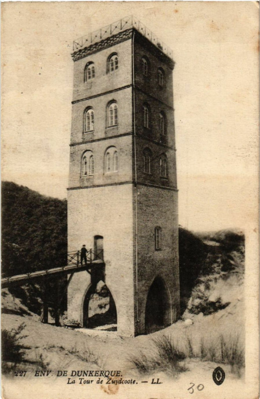 Carte postale ancienne Env. de Dunkerque - La Tour de Zuydcoote à Dunkerque