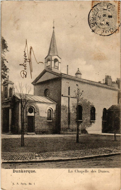 Carte postale ancienne Dunkerque - La Chapelle des Dunes à Dunkerque