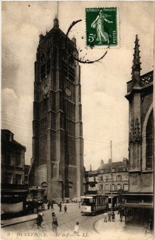 Carte postale ancienne Dunkerque - Le Beffroi à Dunkerque