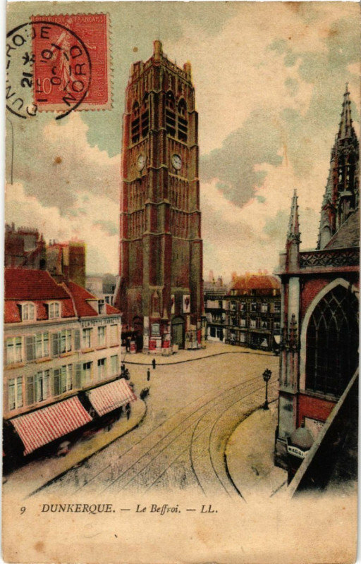 Carte postale ancienne Dunkerque - Le Beffroi à Dunkerque