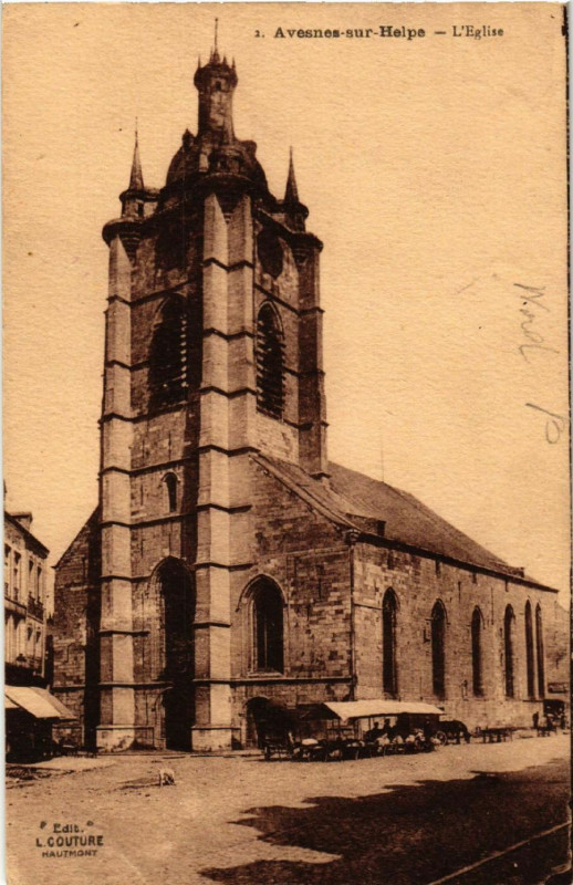 Carte postale ancienne Avenue-sur-Heipe - L'Eglise