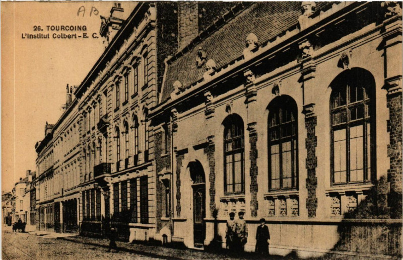 Carte postale ancienne Tourcoing - L'institut Colbert à Tourcoing