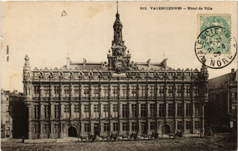 Carte postale ancienne Valenciennes - Hotel de Ville à Valenciennes