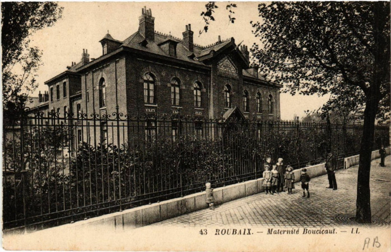 Carte postale ancienne Roubaix - Maternite Boucicaut à Roubaix