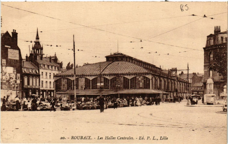 Carte postale ancienne Roubaix - Les Halles Centrales à Roubaix