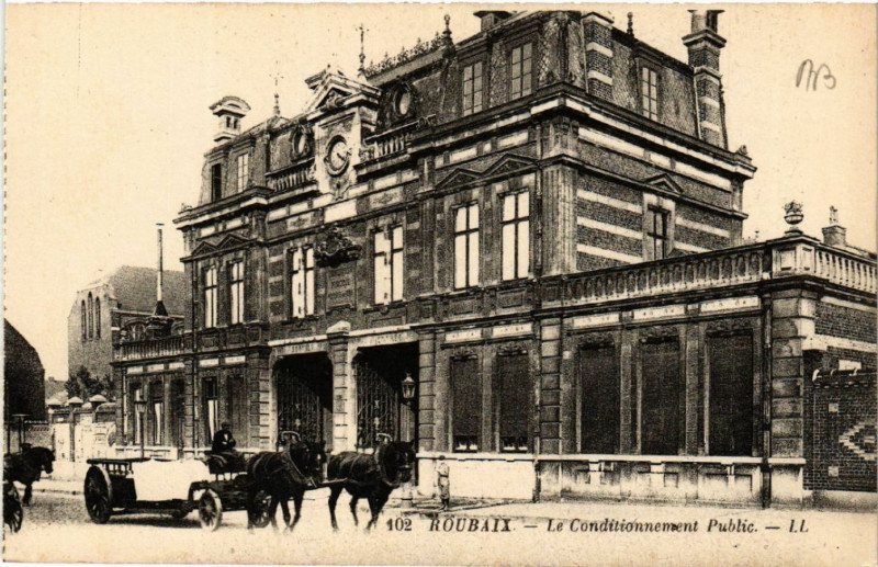 Carte postale ancienne Roubaix - Le Conditionnement Public à Roubaix