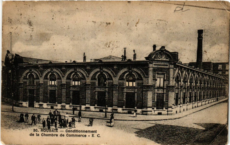 Carte postale ancienne Roubaix - Conditionnement de la Chambre de Commerce à Roubaix
