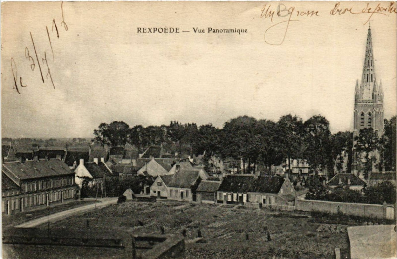 Carte postale ancienne Rexpoede - Vue Panoramique à Rexpoëde