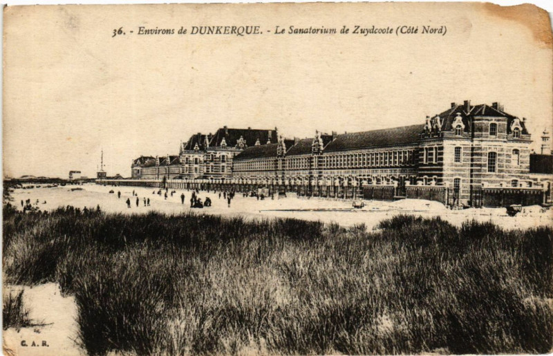 Carte postale ancienne Env. de Dunkerque - Le Sanatorium de Zuydcoote (Cote Nord) à Dunkerque