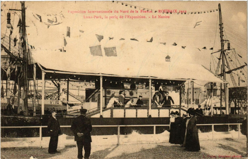 Carte postale ancienne Expo Internat....roubaix 1913 - Lans-Parc le perle de.. à Roubaix