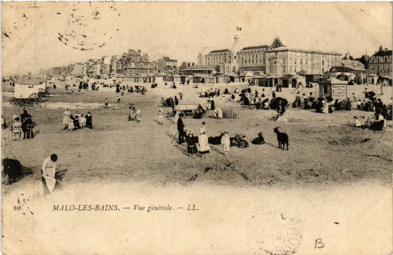 Carte postale ancienne Malo-les-Bains - Vue générale