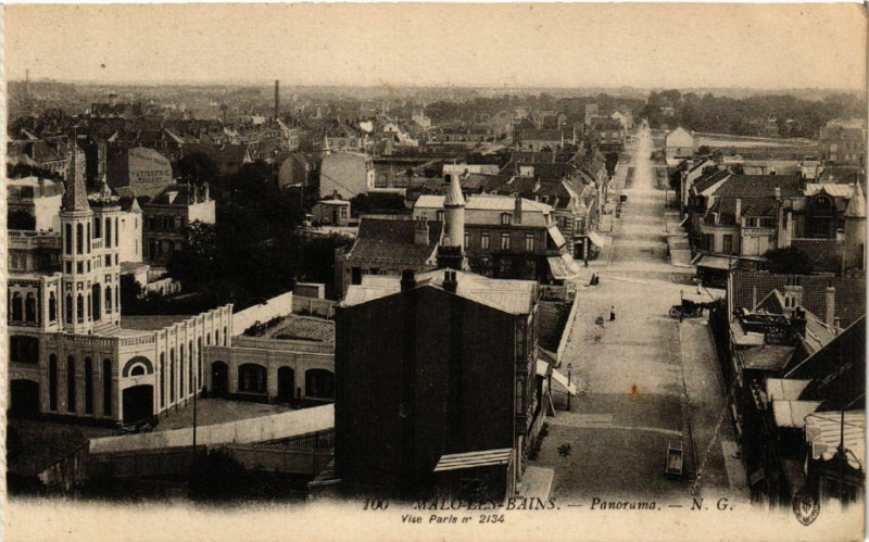 Carte postale ancienne Malo-les-Bains - Panorama à Anor