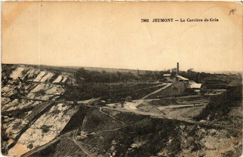Carte postale ancienne Jeumont - La Carriere de Gres à Jeumont