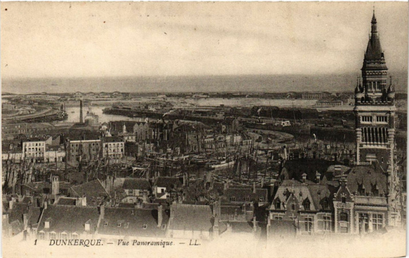 Carte postale ancienne Dunkerque - Vue Panoramique à Dunkerque