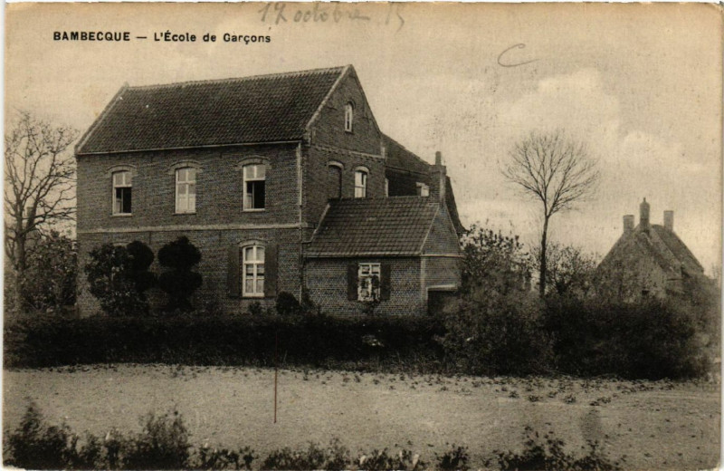 Carte postale ancienne Bambeque - L'Ecole de Garsons