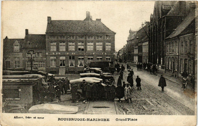 Carte postale ancienne Rousbrugge-Haringhe Grand'Place