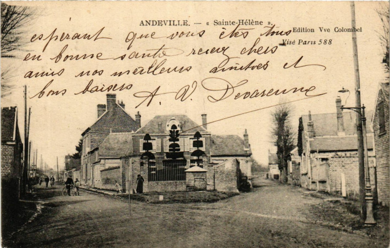 Carte postale ancienne Andeville - Sainte-Helene