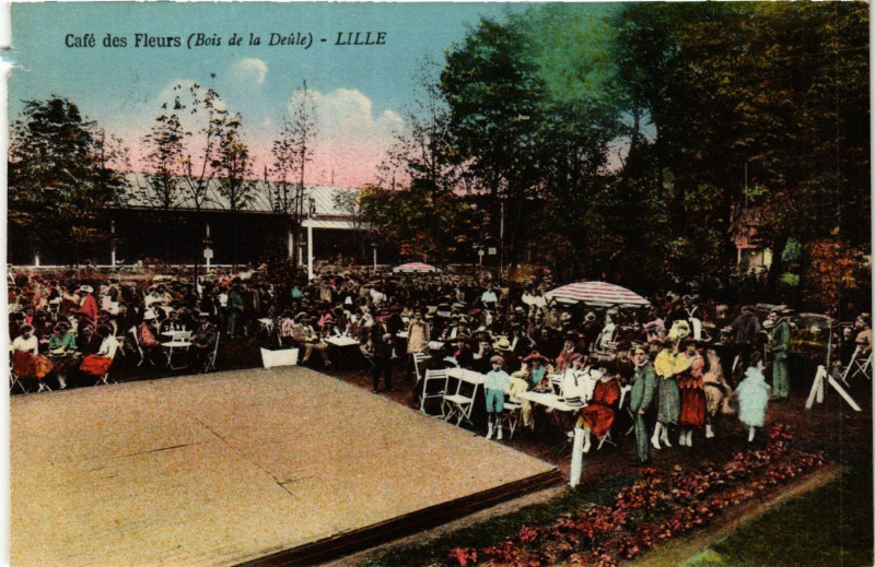 Carte postale ancienne Café des Fleurs - Lille à Lille