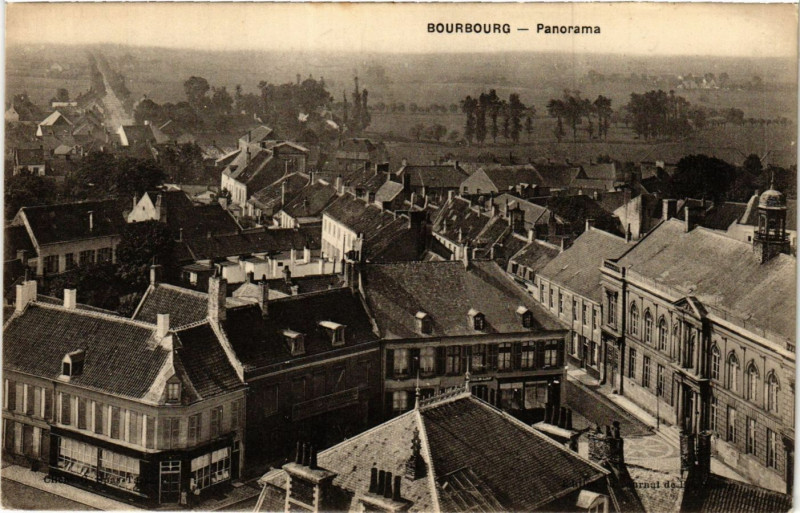 Carte postale ancienne Bourbourg - Panorama à Bourbourg