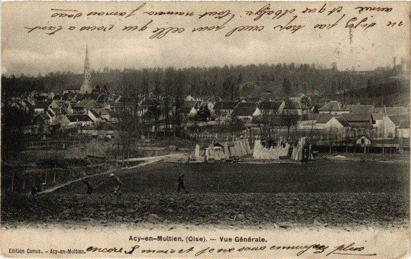 Carte postale ancienne Acy-en-Multien - Vue générale