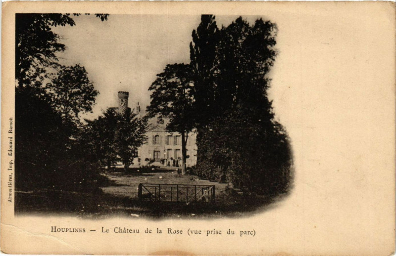 Carte postale ancienne Houplines-Le Chateau de la Rose à Houplines