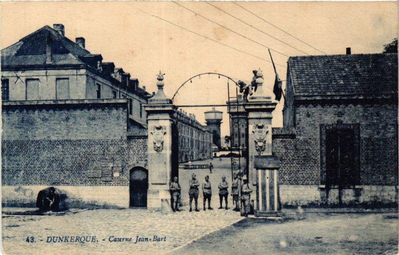 Carte postale ancienne Dunkerque-Caserne Jean-Bart à Dunkerque