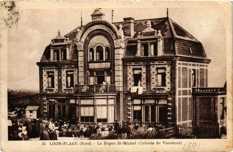 Carte postale ancienne Loon-Plage - Le Repos Saint-Michel à Loon-Plage