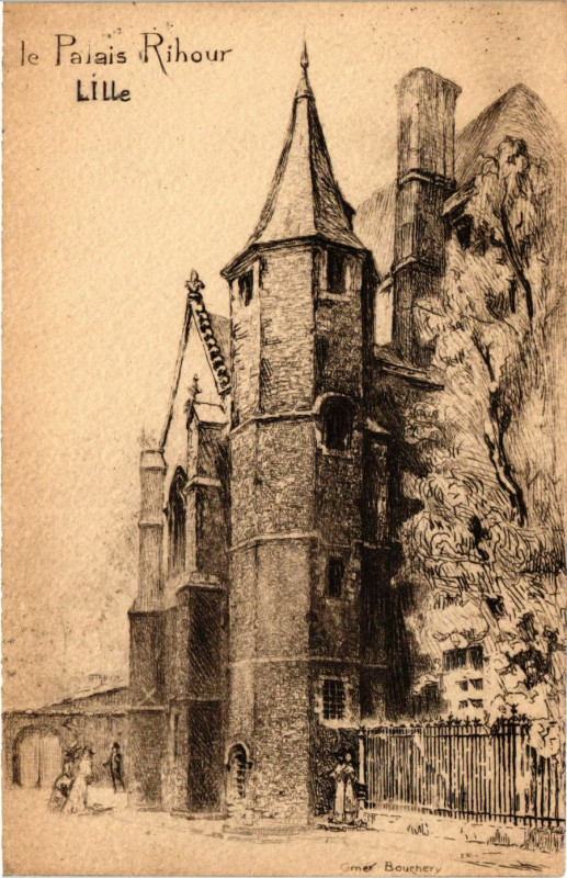 Carte postale ancienne Le Palais Rihour Lille à Lille
