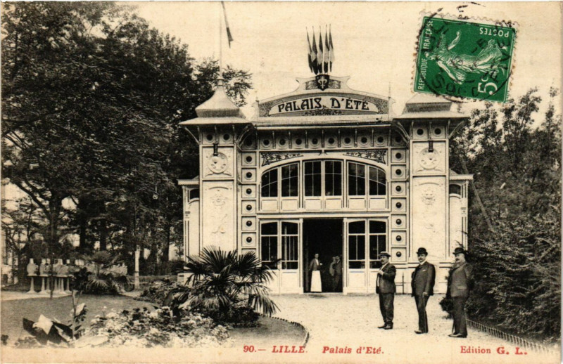 Carte postale ancienne Lille-Palais d'Ete à Lille