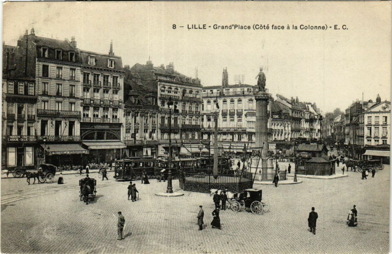 Carte postale ancienne Lille-La Grand'Place à Lille
