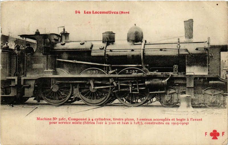 Carte postale ancienne Les Locomotives-Nord