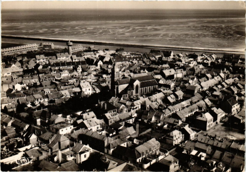 Carte postale ancienne Grand Fort Philippe Vue aerienne à Grand-Fort-Philippe