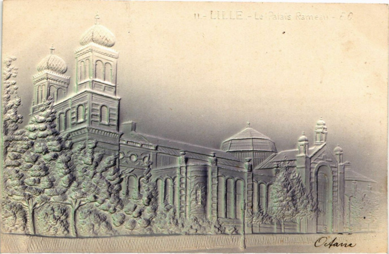 Carte postale ancienne Lille - Le Palais Parneau à Lille