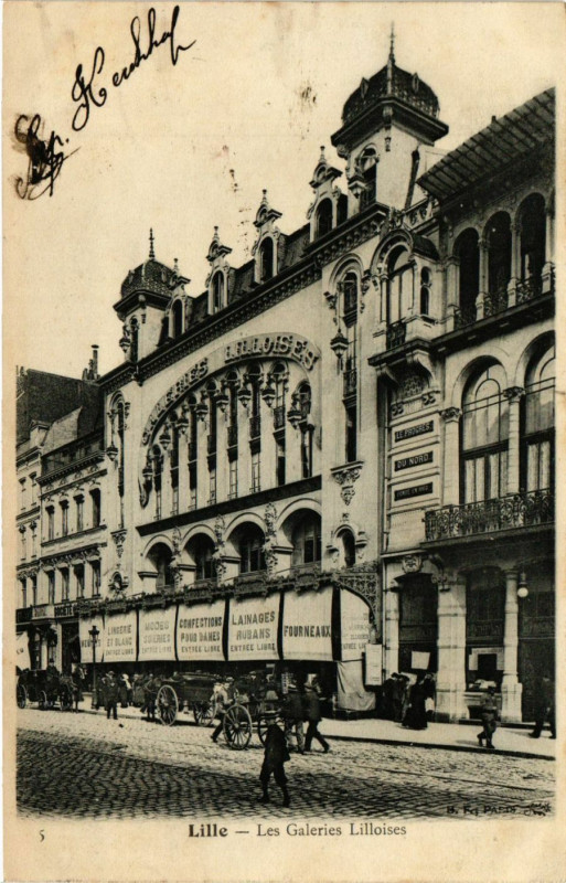 Carte postale ancienne Lille - Les Galeries Lilloises à Lille