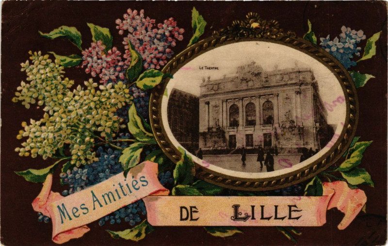 Carte postale ancienne Mes Amitiés de Lille à Lille