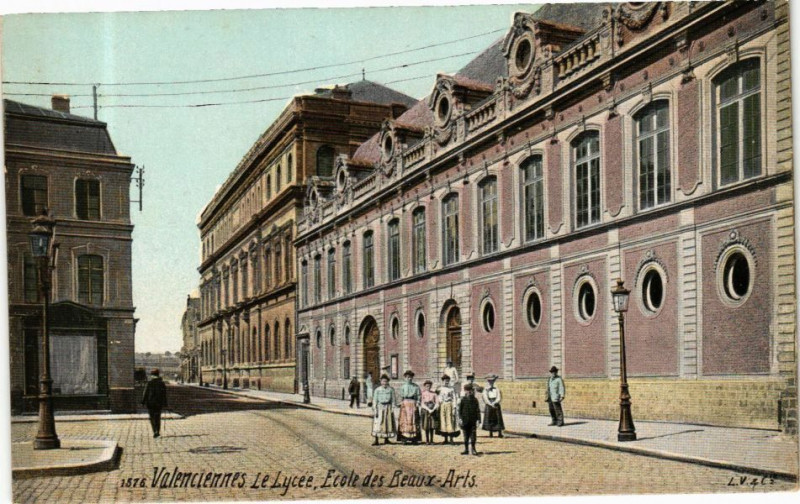 Carte postale ancienne Ed. Aqua 1576 Valenciennes Le Lycée. Ecole des Beaux Arts à Valenciennes