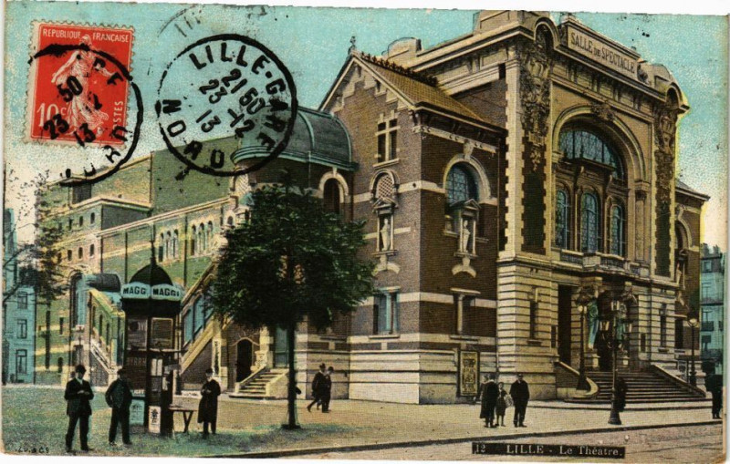 Carte postale ancienne Ed. Aqua 12 Lille Le Theatre à Lille