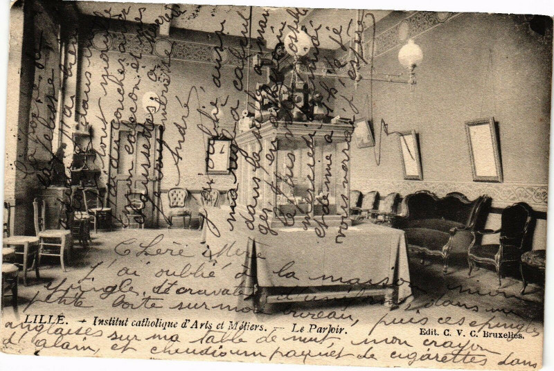 Carte postale ancienne Lille - Inst. Cath. d'Arts et Metiers à Lille