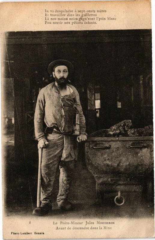 Carte postale ancienne La poete mineur jules mousseron