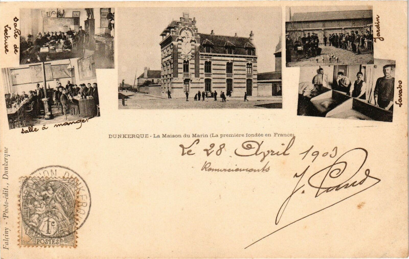 Carte postale ancienne Dunkerque - La maison du marin à Dunkerque