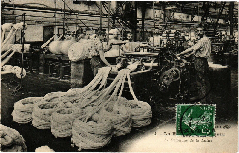 Carte postale ancienne La fabrication du tissu