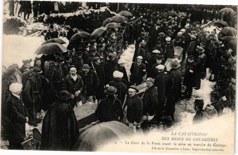 Carte postale ancienne La Catastrophe des mines de courrieres